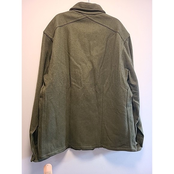 Vintage Olive Green Wool Military Shirt Jacket Size M - Picture 10 of 15